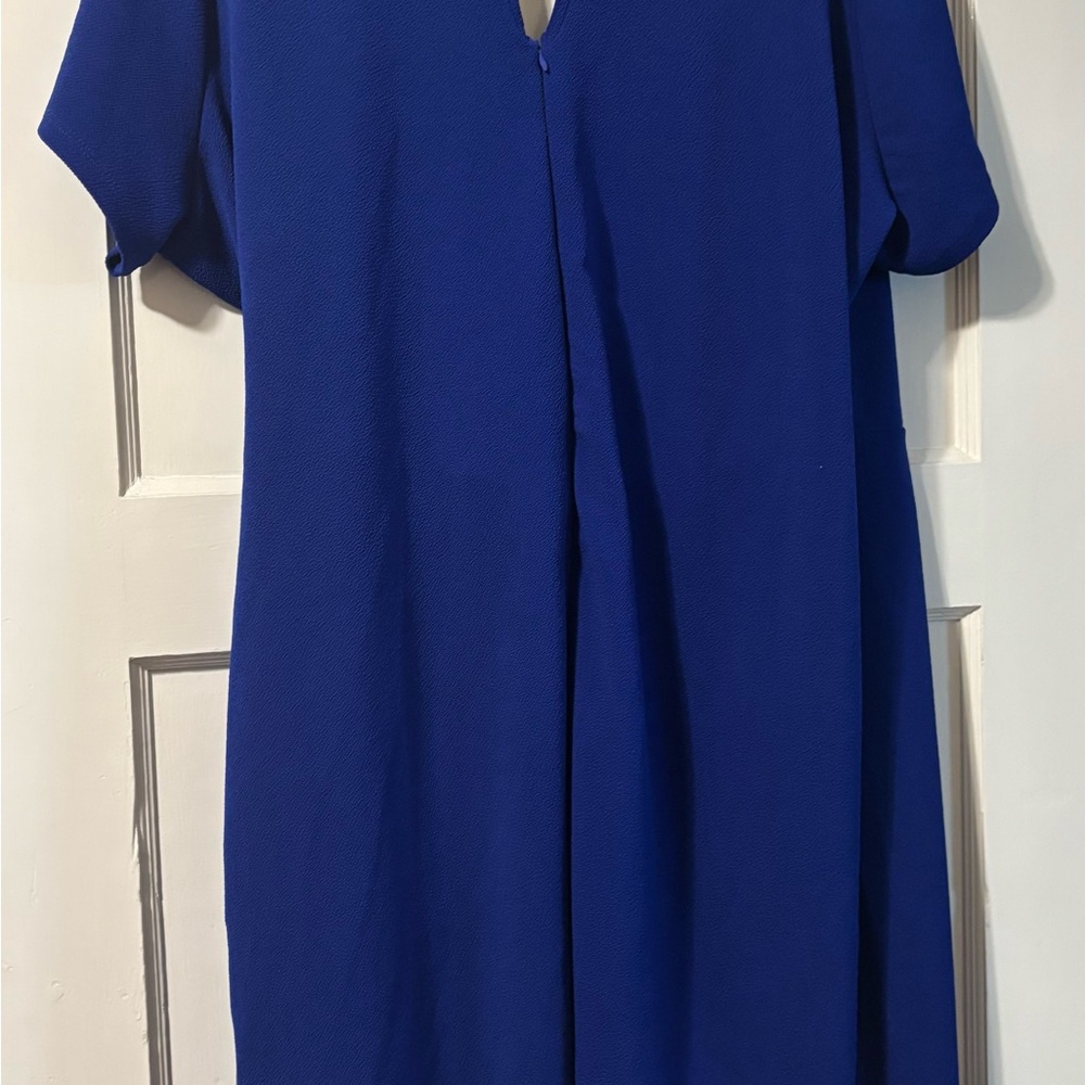Almost Famous Blue Puff Sleeve Sheath Dress - Picture 4 of 4